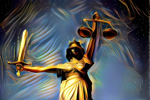 Justitia - Recht auf Verteidigung