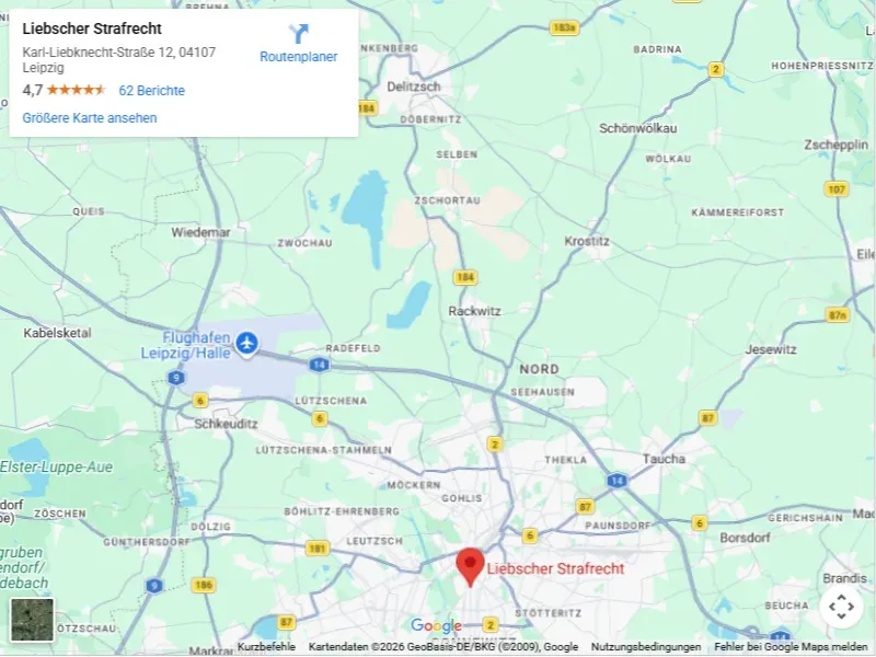 Karte Umgebung Delitzsch