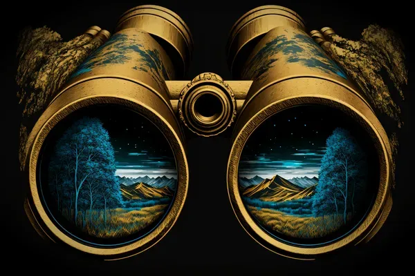 Ausblick Fernglas Landschaft