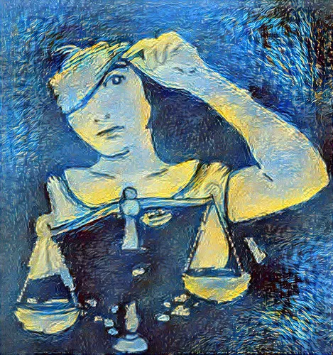 Justitia und das Gesetz